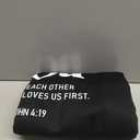 Fleece Christian Sweatshirts Women Jesus Loves You Jesus Is King Hoodie Religious Faith God Shirts Oversized Tops (Small, Black)