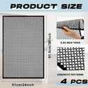 Gisafai 4 Pcs Decorative Cloverleaf Aluminum Sheet 24 in. x 36 in. x 0.02 in. Black Perforated Decorative Metal Sheets Metal Mesh Aluminum Sheet for Indoor Outdoor