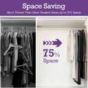 HOUSE DAY Lt-Purple Velvet Hangers 60 Pack, Non Slip Clothes Felt Hanger Heavy Duty for Coat, Premium Slim Space Saving Suit Hangers for Closet Organizer, 360 Rotating Silver Hook