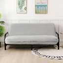 OctoRose Full Size 54x75x8 inch 3 Side Zipper Classic Soft Micro Suede Futon Cover Sofa Daybed Mattress Slipcover (Waterproof-Silver, Full Size)