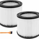 90398 HEPA Replacement Filter for Shop-Vac 9039800, 903-98, 903-98-00 Hangup Type AA Wet/Dry Small Cartridge Vacuum Filter, Fits Most for Shop Vac 4, 2.5 Gallon and Less, 2 Pack
