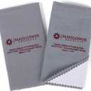 Pro Size Polishing Cloth Set of 2 Large Cleaning Cloths Pure Cotton Made in USA for Gold Silver and Platinum Jewelry Coins Watch, Silverware 11 x 14 inches each Tarnish Remover Keeps Jewelry Shining