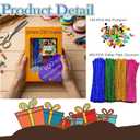 400Pcs Pipe Cleaners Craft Set(Including 130 PCS Mix Pompom), Glitter Pipe Cleaners with 4 Assorted Colors for Crafts,Glittery Chenille Stems, DIY Art Supplies Pipe Cleaners for Decorations