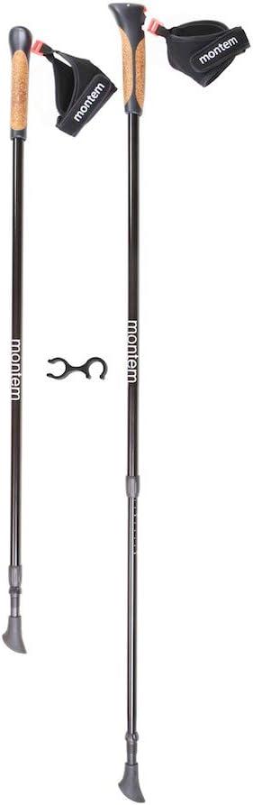 Montem Pro Walker Nordic Walking/Fitness/Hiking/Trekking Poles (Black)