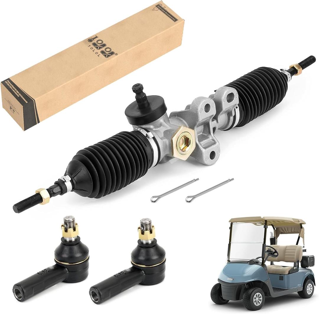 10L0L Golf Cart Steering Assembly for EZGO RXV Electric Gas 2008 & Up, Steering Rack Gearbox Assembly Golf Cart Parts 601500 618329