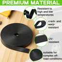 B6-0170-0 Black Fender Beading Kit 25 ft fit for VW Dune Buggy Baja Bug | No pre-cut notches allow custom trimming; replaces cracked, faded, hardened or missing fender beading during repair.