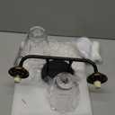 Antique 2 Light Bathroom Light Fixtures, Black and Gold Vanity Lights for Bathroom, Vanity Light Fixture with Clear Glass, Vintage Bathroom Lights over Mirror, Wall Sconce for Bedroom, Living Room (14.17in)