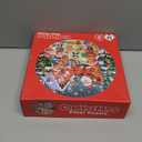 72 Pieces Shimmery Jumbo Christmas Floor Puzzle for Girls 3-5 4-6 Age Floor Puzzles for Boys and Girls Large Round Floor Jigsaw Puzzles (Christmas)