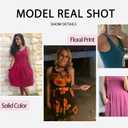 AUSELILY Women's Sleeveless Dresses for Women 2025 Pleated Loose Swing Knee Length Dress with Pockets (Black, XXL)