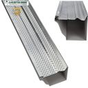 A-M Gutter Guard - Heavy Duty Lifetime Quality Aluminum Leaf & Debris Protection for 5-inch and 6-inch (6 Inch-50 Feet, Mill Finish) - Made in The USA