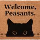 Funny Coir Welcome Mat - Personalized Monogram Doormat for Front Porch, Non-Slip Outdoor Entrance Way Rug, 23.6 x 15.7 inch, Onesize