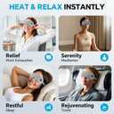 Heated Eye Mask for Dry Eyes Relief, Cordless Eye Mask with 3 Heat Settings, Washable Eye Cover, Warm Heating Pad for Stye Eye Treatment & Travel Use (Gray)