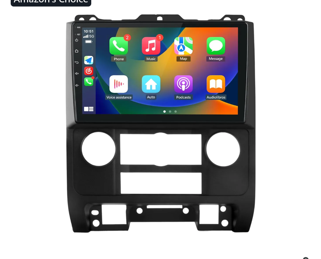 Android 13 Car Radio for Ford Escape 2007-2012, 9 inch Touch Screen Stereo with GPS WiFi SWC Wireless CarPlay Android Auto [2G+32G]
