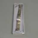 Stainless Steel Watch Band Straight & Curved End 14mm 16mm 18mm 19mm 20mm 21mm 22mm 23mm 24mm Premium Polished Metal Watch Band Bracelet Universal Smartwatch Replacement Strap Men Women (Two-Tone Silvergold)