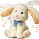 TUMAMA Bunny Stuffed Animal - Musical Stuffed Animal with Moving Ears, Features Singing, Recording, Repeating for Toddlers, Interactive Stuffed Bunny Plush Gift Toys for Boys and Girls