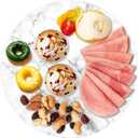 DEAYOU Marble Lazy Susan, Natural Marble Round Tray Turntable Cake Stand, 12" Lazy Susan Cheese Board with Silent Rotating for Serving, Table Display, Cupcake, White, Revolving Cake Leveler Spinner