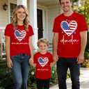 TIEEI 4th of July Shirts American Flag Kids T-Shirt Patriotic Tee Tops (Red)