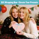 2 x 24 Pcs Light Blue Velvet Bows for Christmas Tree Decor, Elegant Velvet Pre-Tied Ribbon Bows Door Garland Vintage Ornaments for Christmas, Wreaths, Gifts and Home Decoration (5x7 Inch, 3/8'' Wide)