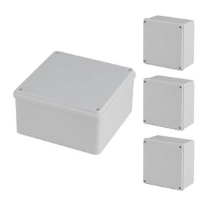 4 Pack 6" x 6" x 3" PVC Plastic Dustproof Waterproof Box IP65 Junction Boxes Project Junction Conduit Box for Electrical Outdoor Enclosure