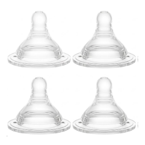 Anti-colic Bottle Nipples Fast Flow Nipple Level 4, 9m+, Compatible with Wide-Neck Baby Bottle, 4 Count