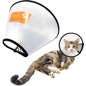 Adjustable Dog Cone Collar After Surgery Soft Cone of Shame Alternatives for Dog Cat Puppy Plastic Elizabethan Collar for Dogs from Licking Biting Scratching Wounds(L,Neck:10.2-13in) (White)