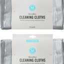 Martha Stewart Microfiber Cleaning Cloths, Ultra-Absorbent, Lint-Free Cleaning Towels for Home & Kitchen, Faux Bois Design, 11 Inches, 24 Count