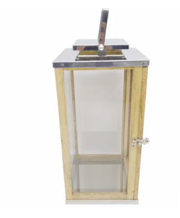 HD Designs Metal And Wood Lantern, 14 Inch 