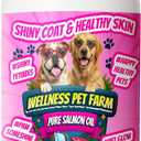 Pure Salmon Oil for Dogs – Omega 3 & 6 Supplement for Shiny Coat, Healthy Skin, Joint & Immune Support, All Breeds, 16 oz