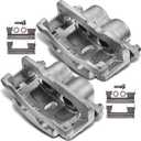 2x Brake Caliper Assembly for GMC Savana 1500 2500 Sierra 1500 2500 for Chevrolet Silverado 1500 2500 3500 for Cadillac 2000-2013 Left and Right with 4 Wheel Disc 18-B4728, 18-B4729 (pair)