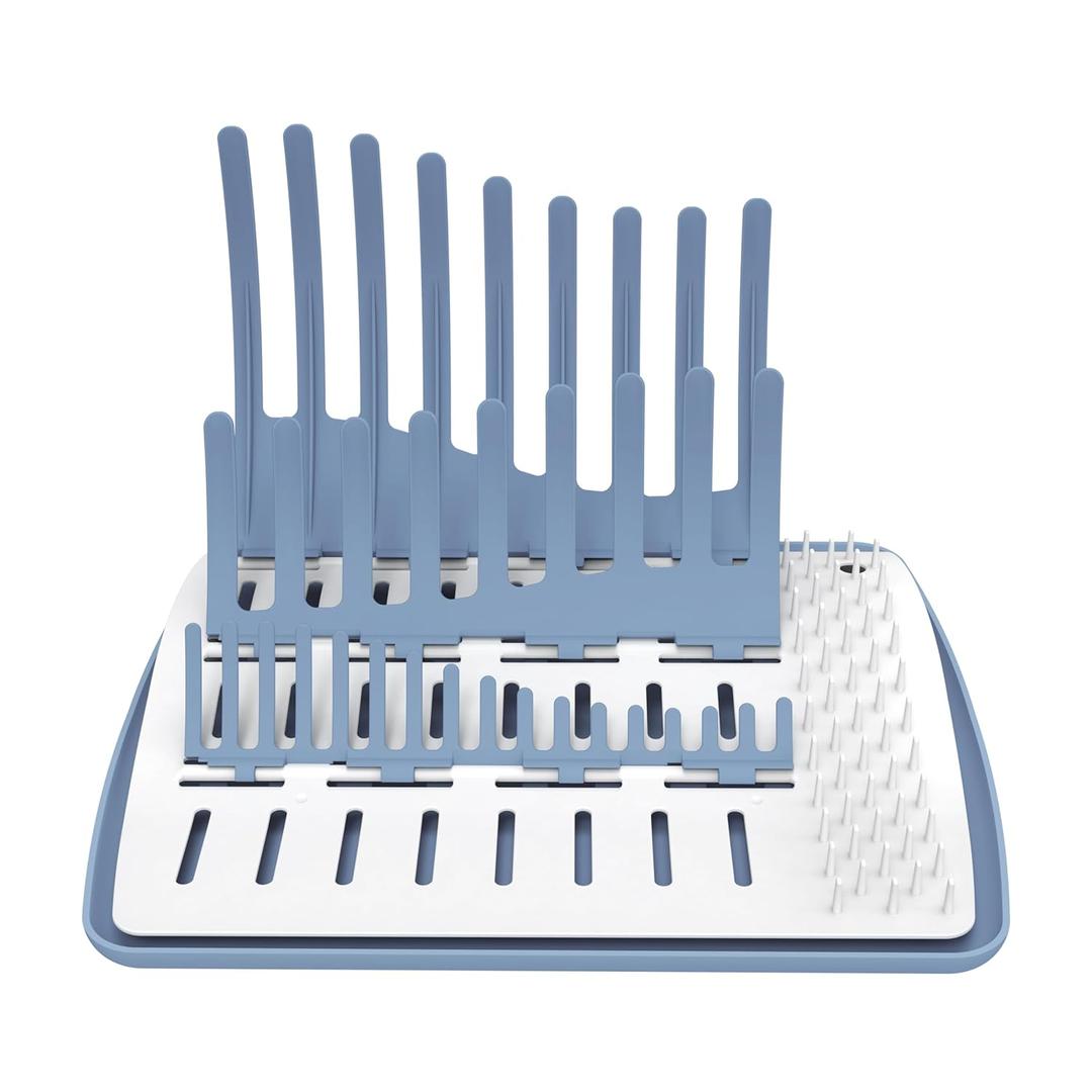 Dr. Brown's Folding Baby Bottle Drying Rack for Easy Storage, Dry Nipples, Pacifiers and Other Baby Essentials, BPA-Free