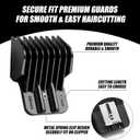 5 Pack Premium Trimmer Guards Fit for BaBylissPRO Barberology FX787 & FX726 Trimmer, Replacement Guards with Metal Spring Clip - From 1/32-5/4 inch Snap on Blade Attachment Combs Set