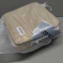 MidmmVick 11 x 11 Inch Cube Storage Bins, 6 Pack Large Collapsible Fabric Storage Bin with Ropes, Foldable Storage Cubes for Home, Office,Closet, Clothes, Toys Organizer (White & Beige-11"x11"x11")