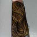 SEIKEA Ponytail Extension, 18" Wavy Claw Clip in Hair Extensions for Women, Lightweight Fluffy Synthetic Ponytail Hairpiece, Natural Soft & Easy to Wear, for Short Brown/Caramel Blonde Highlights