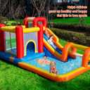 Baralir Inflatable Bounce House Water Park with Long Water Slide & Large Splash Pool Fits 5 Kids, Endless Fun of Jumping, Sliding, Climbing - Extra Cave and Tunnel Adventure and Water Cannon