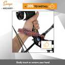 SUNYA Archery Bow Wrist Sling, 550 Paracord Strap Comfortable on Hand.100% Full Grain Leather Yoke, Multiple Camo Colors.Fit Compound Bow Stabilizer & Recurve. (Lava 35)
