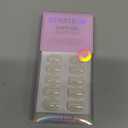 BTArtbox Press On Nails Short - White Soft Gel Press On Nail, Square Chrome Nail Tips Glue On Nails, Reusable Stick On Nails in 15 Sizes - 30 Soft Gel Fake Nails Kit, Vanilla Glazed