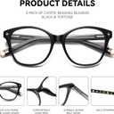2 x Bifocal Reading Glasses Women Cat Eye Blue Light Blocking Computer Reader Clear Top No Line Transition Ladies Eyewear