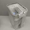 Small Bathroom Trash Can with Lid and 3 Rolls Trash Bags, Step Pedal Wastebasket Plastic Garbage Can with Pop-Up Lid 2.6 Gallon Bin for Kitchen, Bedroom, Office, Dorm, Laundry, Toilet, Rv, White