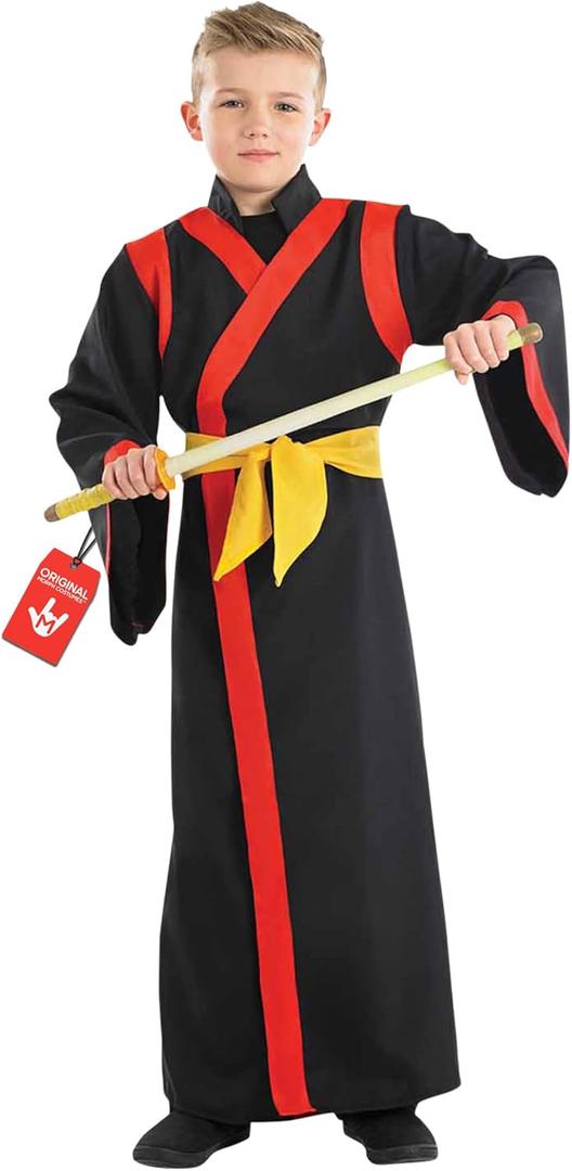 fun shack Samurai Costume Kids, Boys Samurai Costume, Japanese Kimono Boys, Halloween Costumes for Kids (Large)