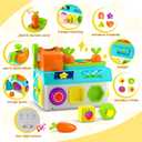 Montessori Toys for 1-2 Year Old Boys Girls, 1st First Birthday Gift for One Year Old, Baby 12-18 Month Educational Shape Matching Game w/ Lights & Sound, Fine Motor Learning Toys for Toddlers 1-3, Small