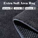 Large Area Rugs for Bedroom Living Room - 5x8 Feet Ultra Soft Dark Grey Rug Thickened with Memory-Foam, Solid Modern Minimalist Carpets for Home Decor, Non-Slip and Comfy Nursery Room Rugs