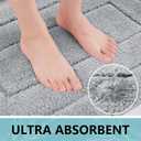 Buganda Bathroom Rugs, 30" x 20", Soft and Absorbent Microfiber Bath Rugs, Non-Slip Shaggy Shower Carpet, Machine Wash Dry Bath Mats for Bathroom Floor, Tub and Shower, Grey