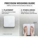 Digital Scale for Body Weight, Highly Accurate Bathroom Scale with Invisible LED Display & Step-On Technology, Shatter-Resistant Tempered Glass & Anti-Skid Base for Home Gym, 400 lbs