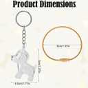 Penitue Dog Fur Keepsake Keychain, Adorable Pup Capsule Keychain Premium Dog Hair Collector for Pet Enthusiast Memento (Golden Retriever with Keyring)