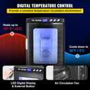 Vevor Black Reptile Incubator 25L Scientific Lab Incubator Digital Incubator Cooling and Heating 5-60C Reptile Egg Incubator 12V/110V Work for Small Reptiles: Industrial & Scientific