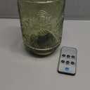 Battery Operated Small Cordless Table Lamps with Remote Control,Glass Dimmable Brightness Wireless Lamp with Timer,Battery Powered Lamp for Bedroom Living Room Home Decor(Jade Green)