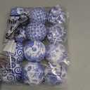 Ceenna 12 Pcs Decorative Fabric Balls 2.36" Chinoiserie Centerpiece Bowl Filler Wrapped Ball Farmhouse Decor for Party Supplies Basket Table(Fabric,Classic Style)