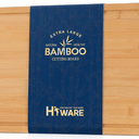 Hiware Extra Large Bamboo Cutting Board for Kitchen, Heavy Duty Wood Cutting Board with Juice Groove, 100% Organic Bamboo, Pre Oiled, 18" x 12"