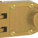 Prime-Line U 9970 Deadlock  Jimmy-Resistant Design Prohibits Forced Entry by Spreading of Door Frames  Single Cylinder Diecast Metal Lock With a Brass Finish and Angle Strike (Single Pack)