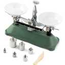 QWORK Balance Scale, 200g / 0.2g, Mini Laboratory Triple Beam Balance Beam Scale for Teaching Tool